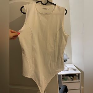 Abercrombie white bodysuit, XL